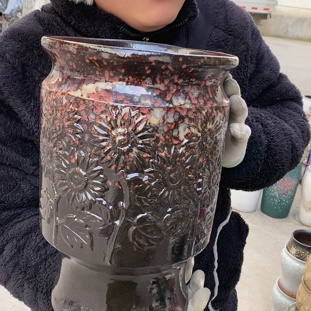 紫砂花盆正品口20高31