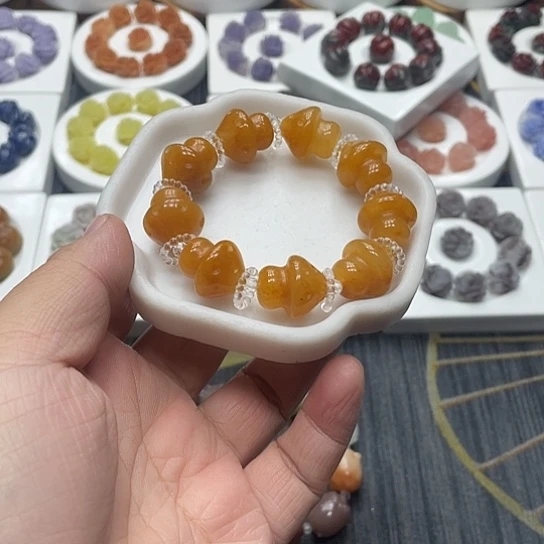 石英质玉（非洲翠）合金手串