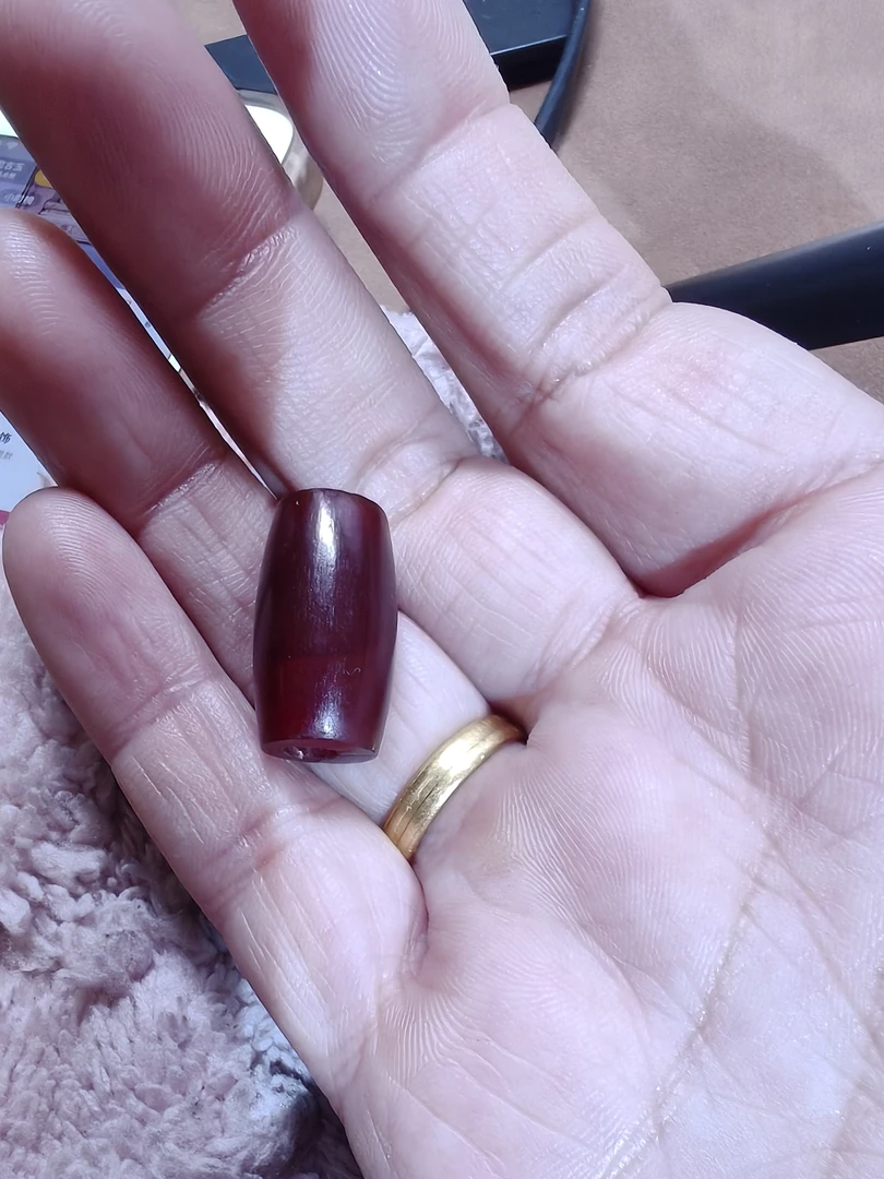 酒红色玛瑙铜珠配饰珠