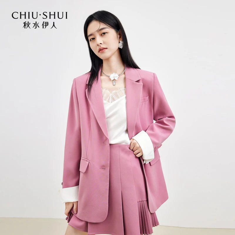 【品牌福利】秋水伊人西装外套春女个性623112A070036