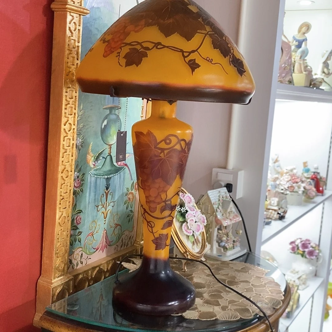 摆件Y**oF6081老料琉璃格雷台灯