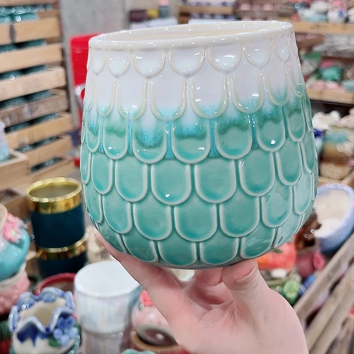 有孔.凑单10元陶瓷花盆发货！