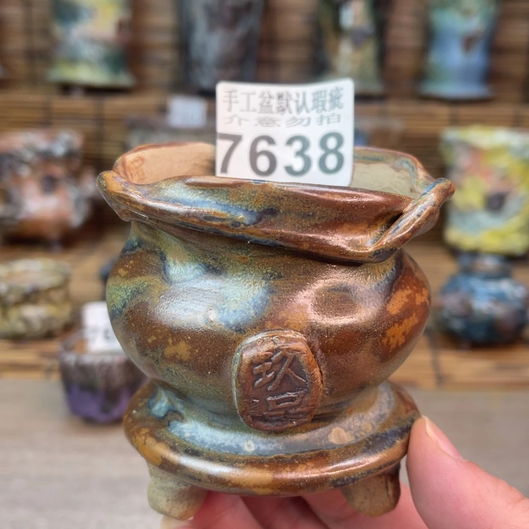 手工花盆默认瑕疵完美者勿拍