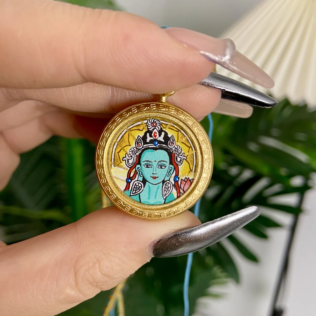 【绿DM】热贡画师手绘款手工棉绳原创设计款艺术文化