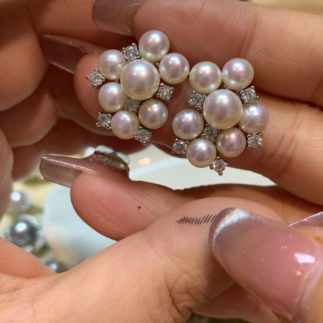 淡水珍珠耳饰未镶嵌