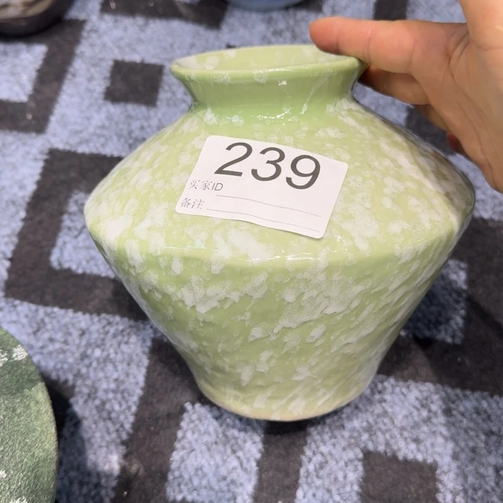 瓷片景德镇高温花器编码239高18口6默认无孔