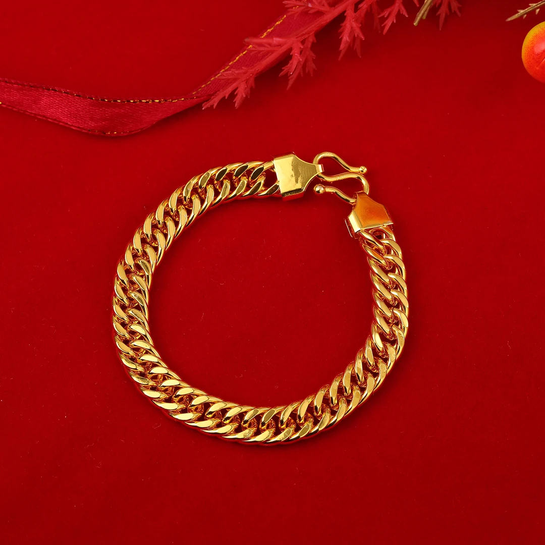 【男士精品】金色老板坦克手链
