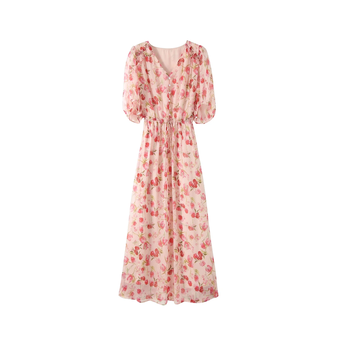 【春有约】桑蚕丝宽松女装连衣裙轻奢气质显瘦女士夏季236-108