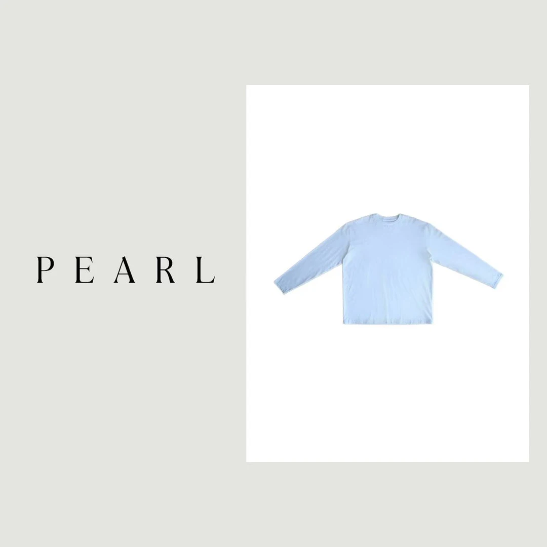 PEARL 棉质极简百搭宽松圆领袖T恤