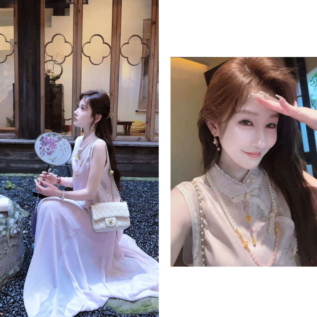 【婷婷】《紫五福•九紫离火》刺绣马甲裙套装 TTH2SX635【Q】