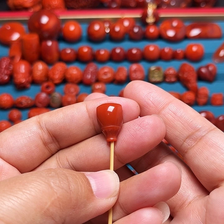 南红玛瑙未镶嵌配饰奶嘴三通11mm