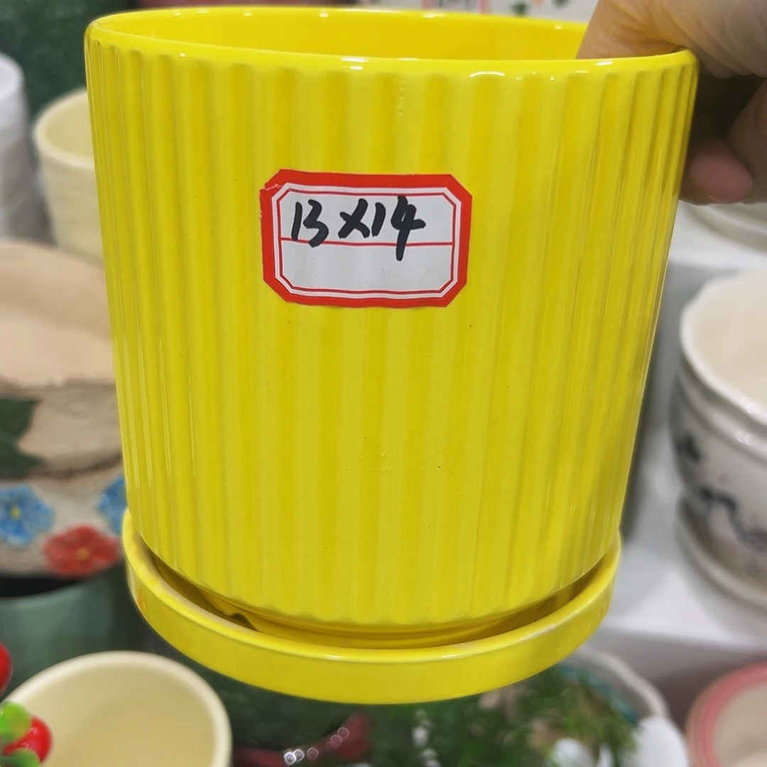 外贸尾单陶瓷花盆凑10米包邮