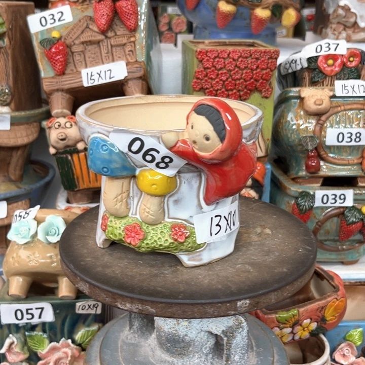 紫砂花盆粗陶材质多肉花盆