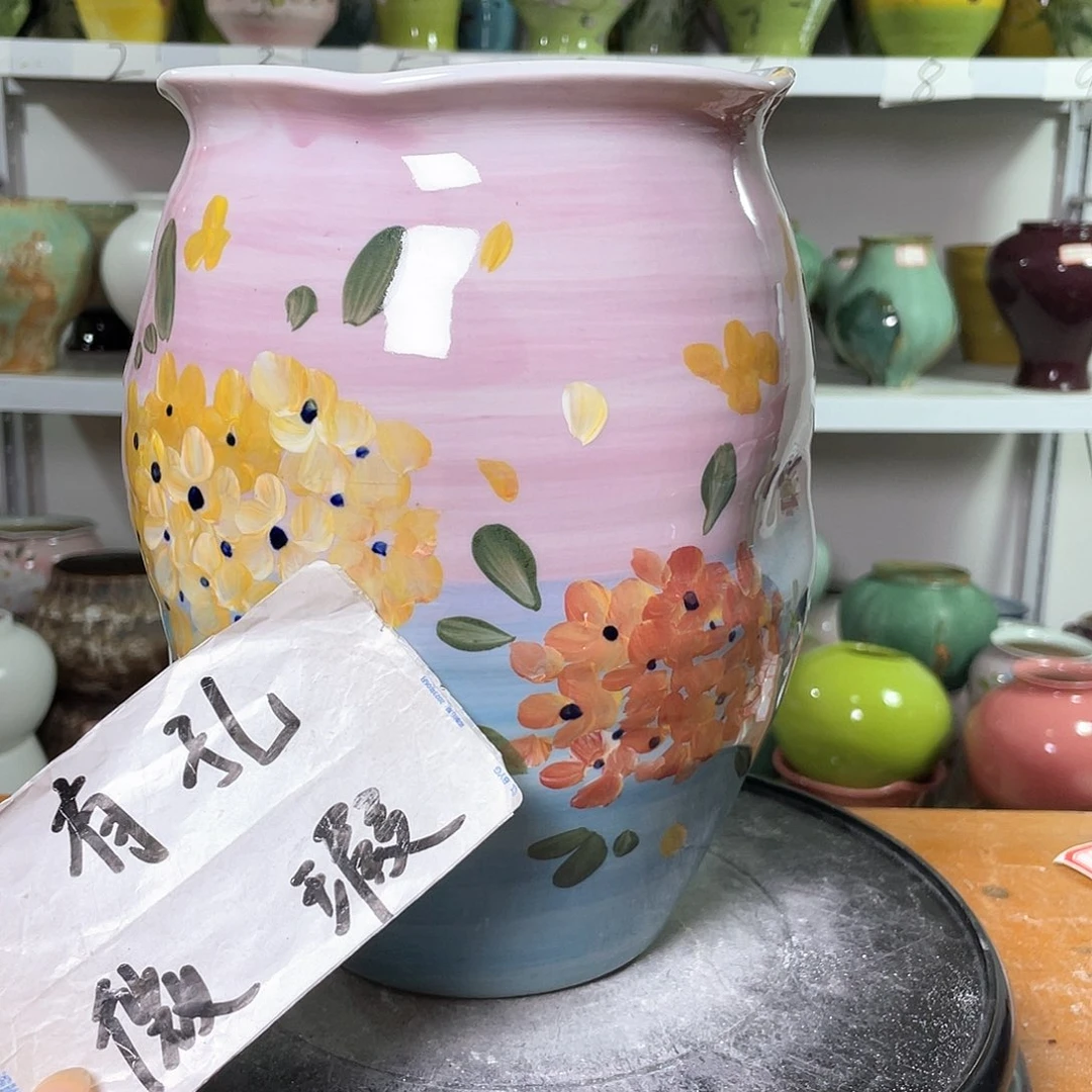 景德镇陶瓷花盆微瑕