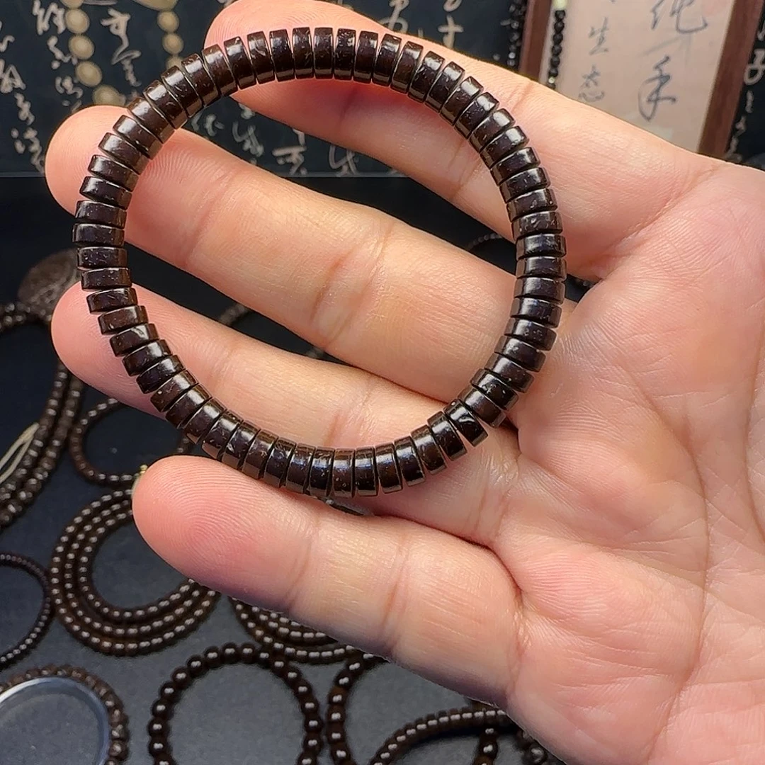 土***豆椰蒂手串原生态原生态椰蒂药片7*3手串