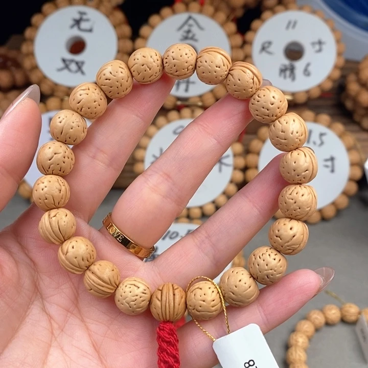 桃核手串小***伴月兔11.5抛光板误差0.5