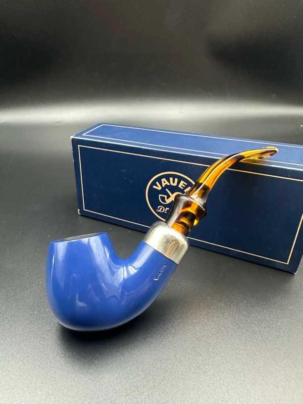 德国华云蓝色光面福尔摩斯弯9mm