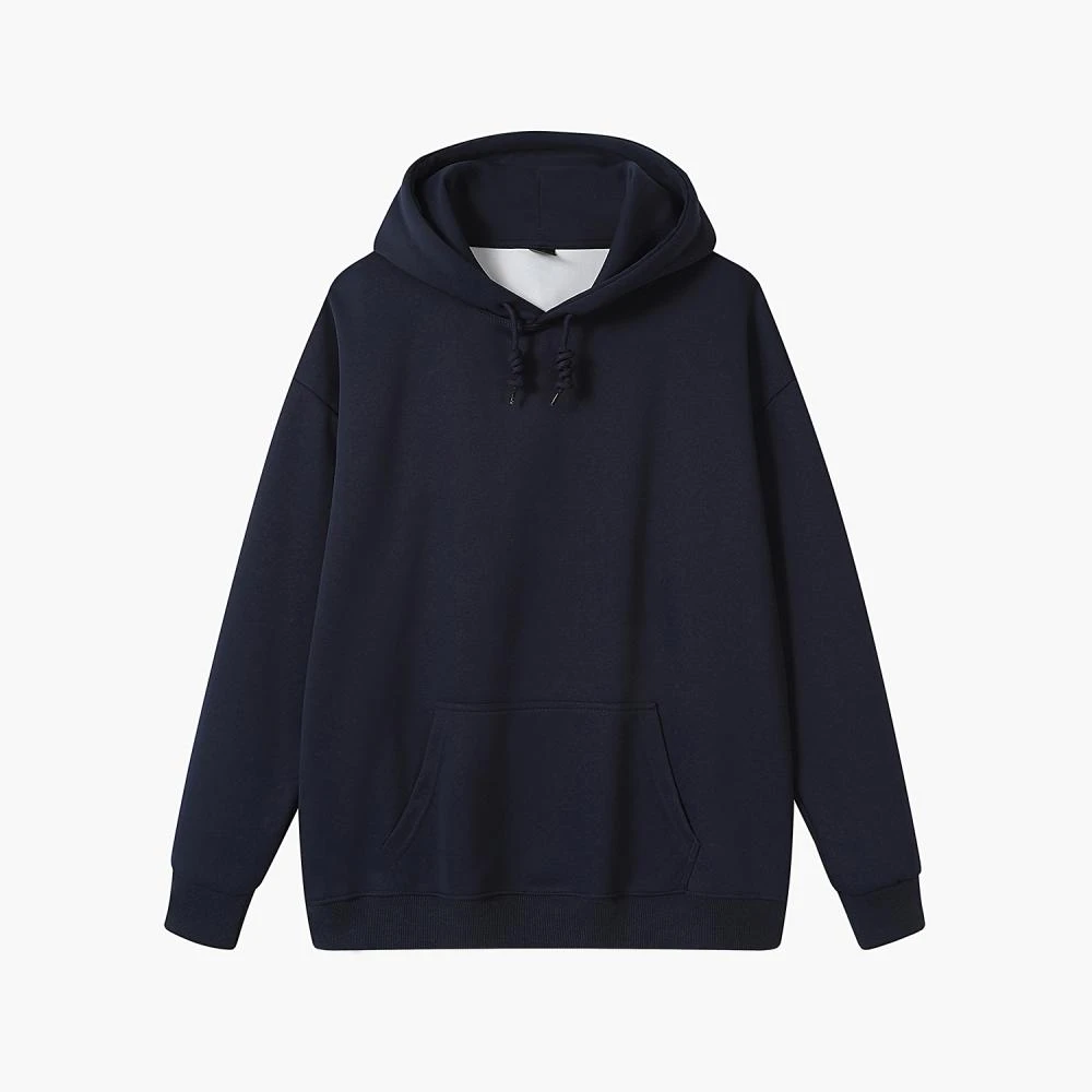 藏蓝色连帽卫衣男女同款