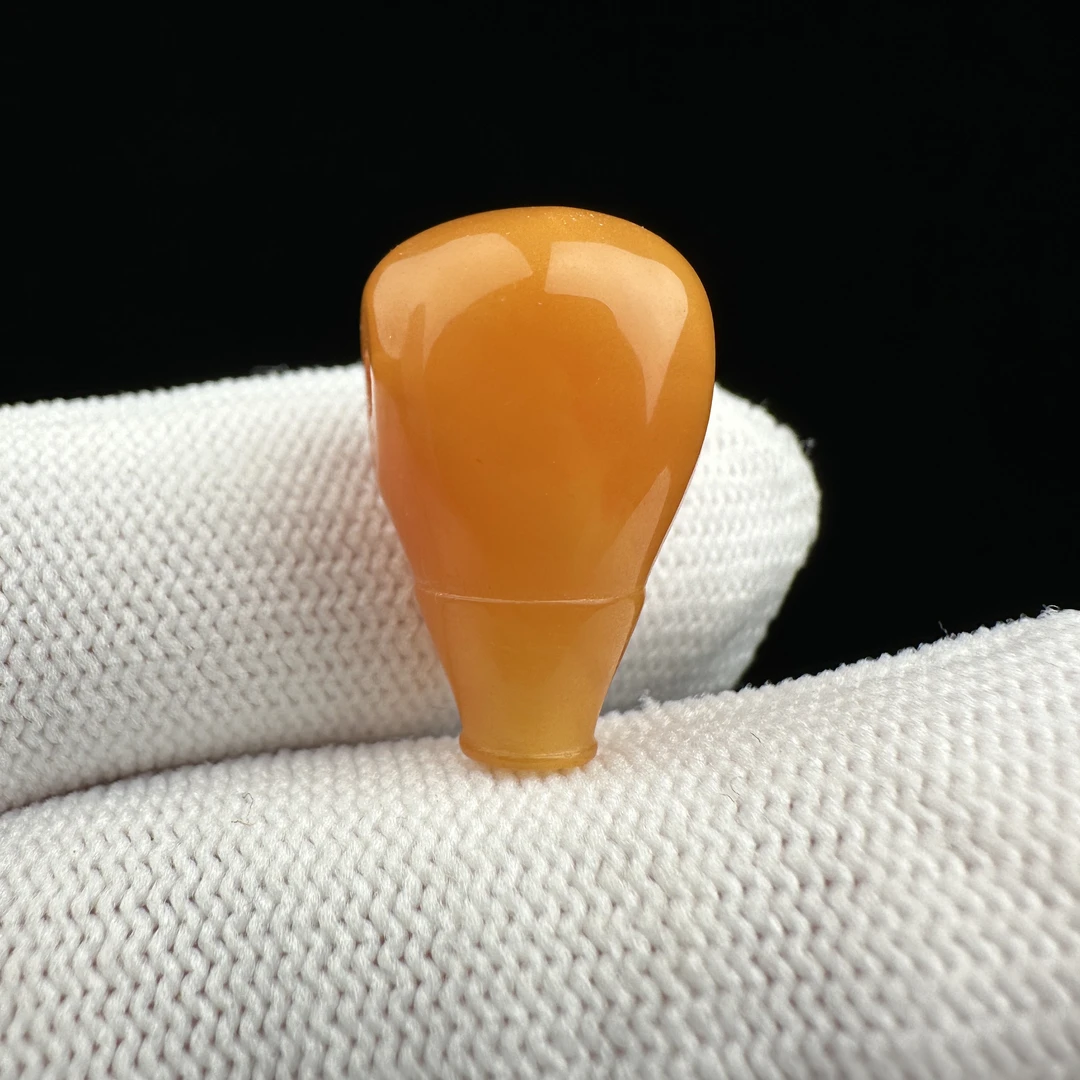 Z3969天然原矿蜜蜡 三通13*21.4mm支持复检假一罚十