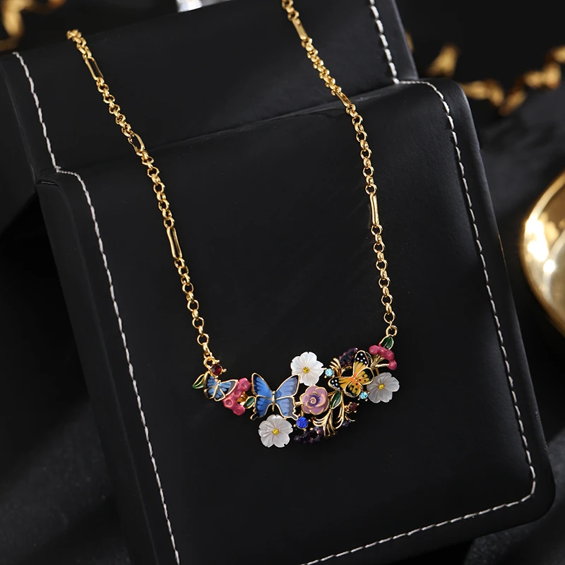 铜合金项链 《货号7447》清新甜美田园风项链（链长：43+5cm）