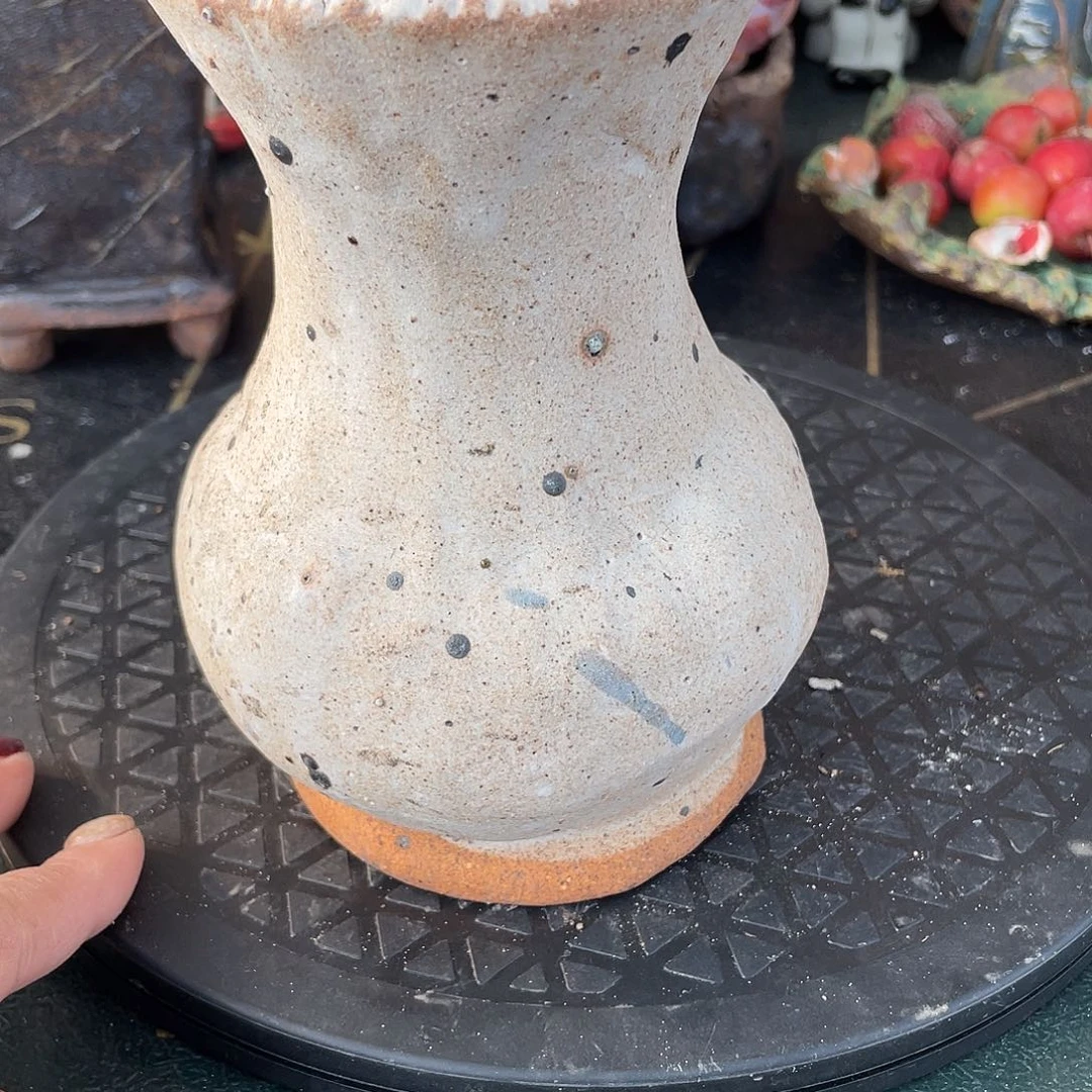 无孔手工粗陶透气花花盆