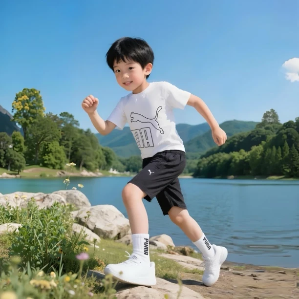 【PUMA】彪马儿童短袖套装运动吸湿清爽透气男女童353224119202