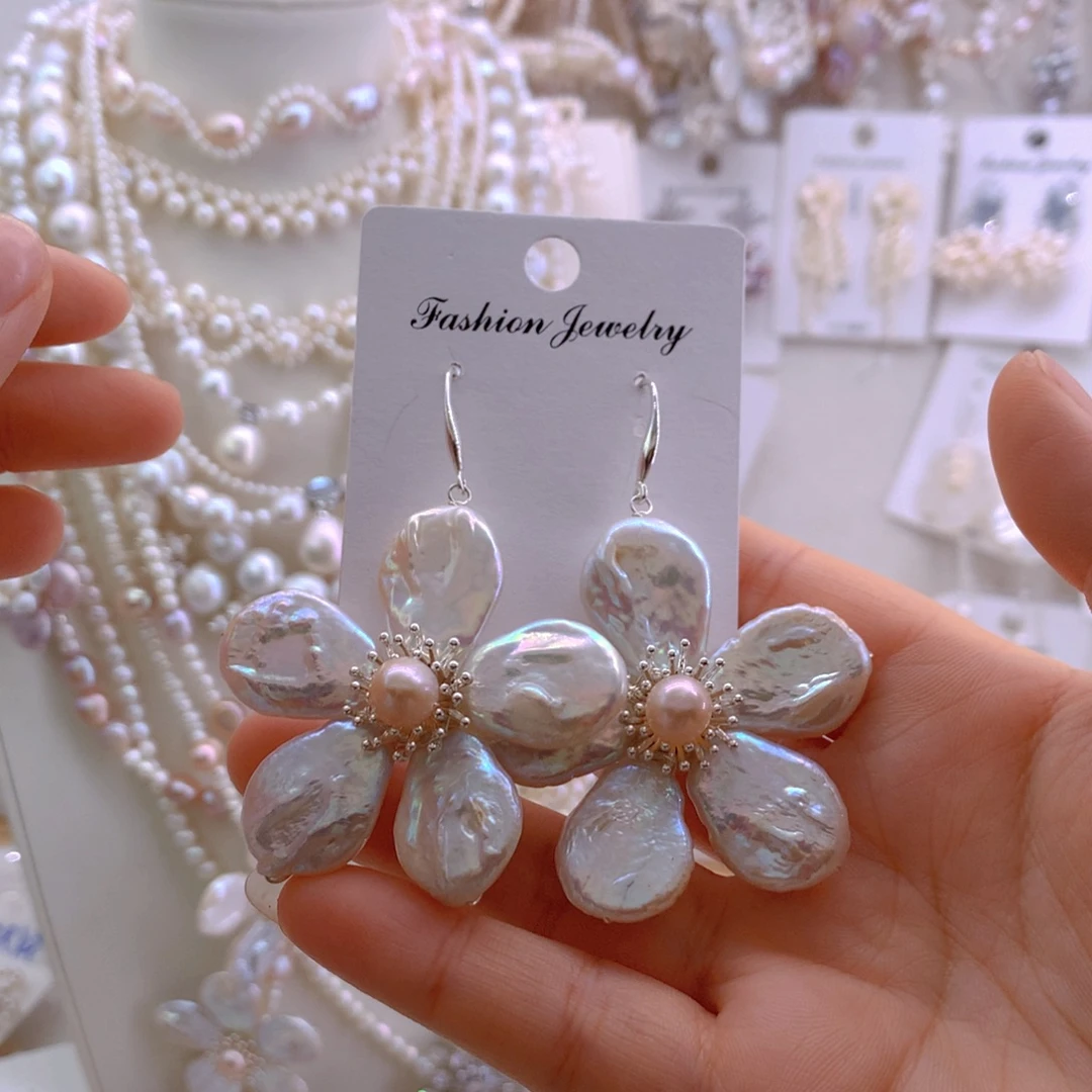 淡水珍珠未镶嵌耳环