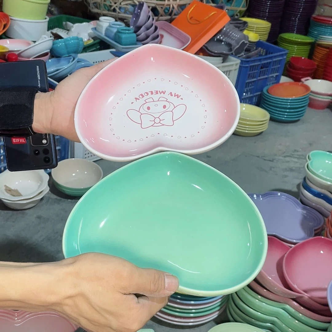 瓷片微瑕陶瓷餐具2个