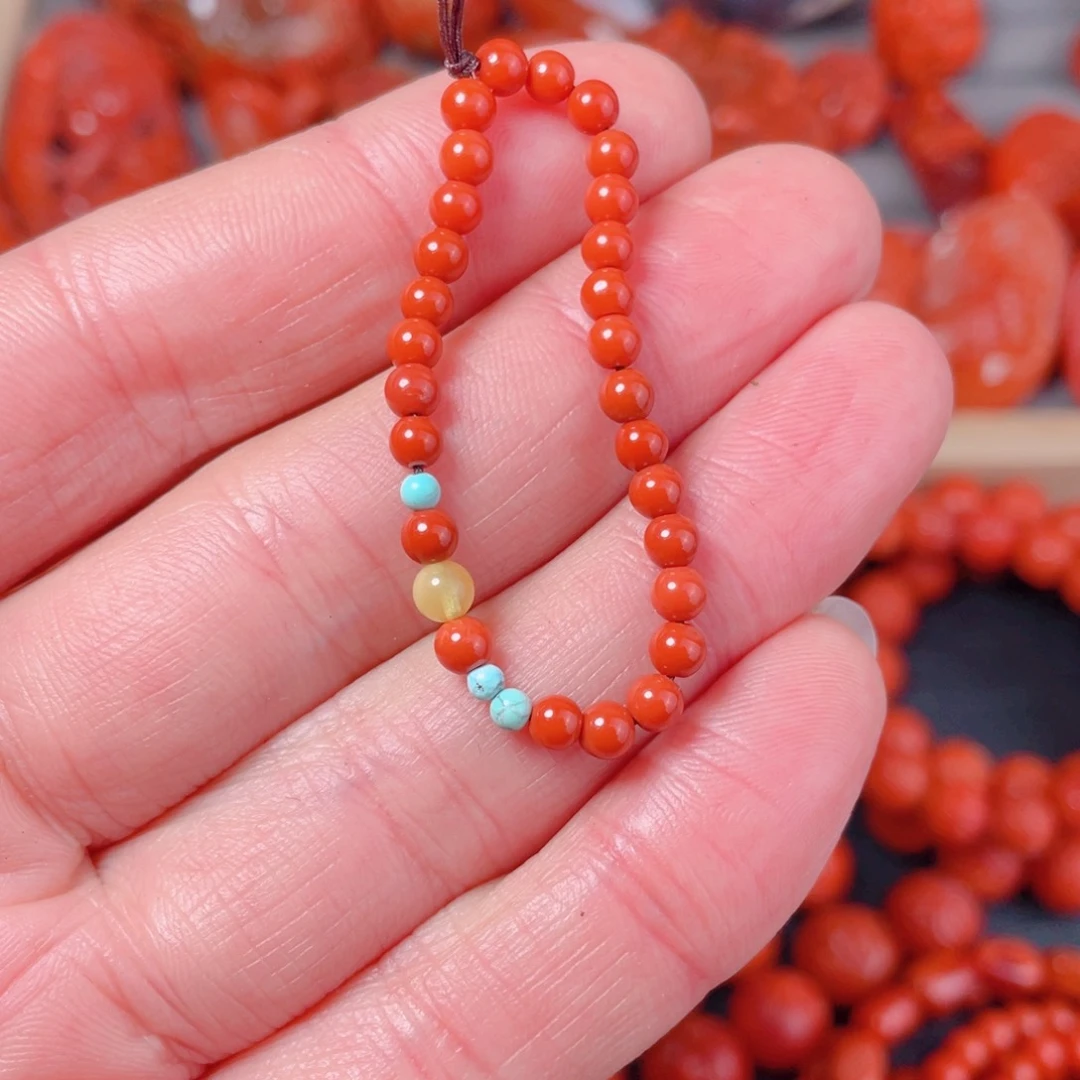 南红玛瑙手链未镶嵌语**情