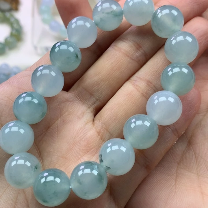 翡翠未镶嵌颈饰天然翡翠手串