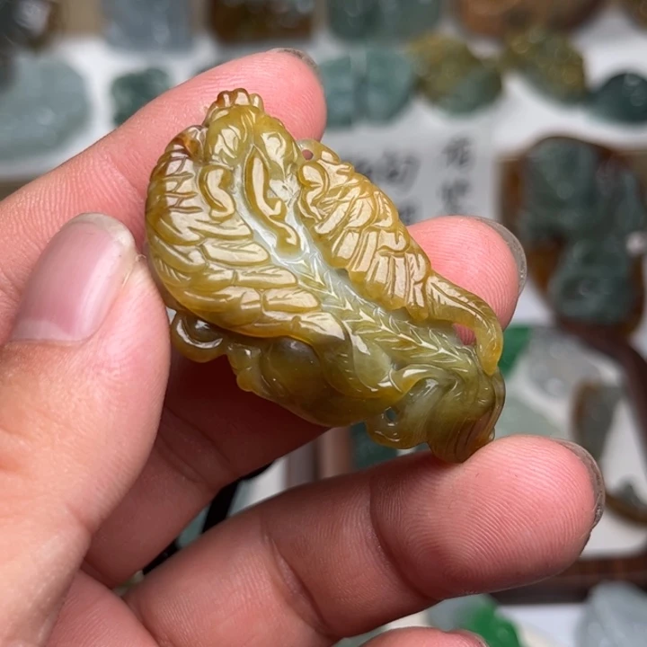 颈饰未镶嵌翡翠飞天貔貅
