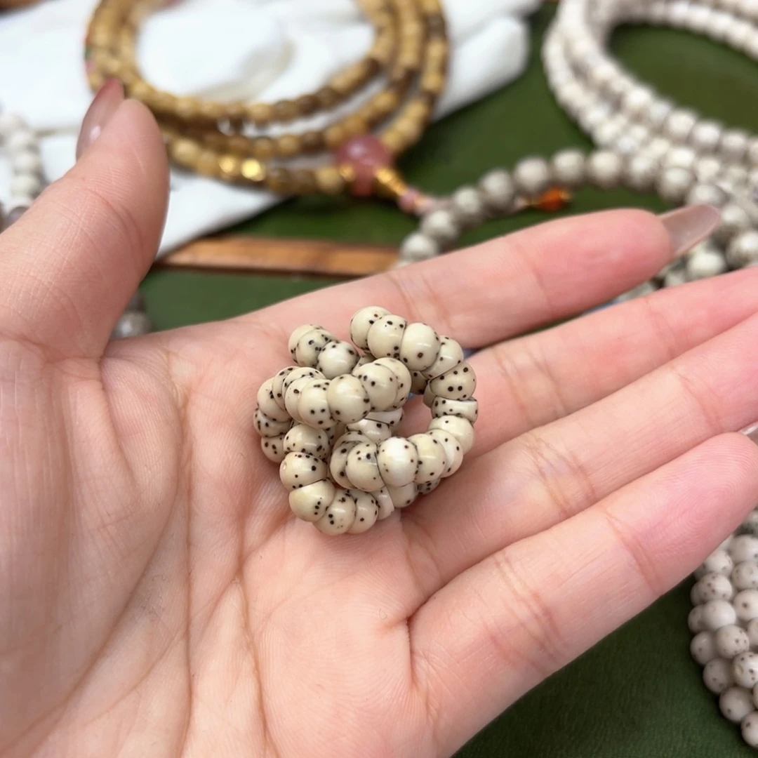 手串星月菩提6mm小肥肠❗️数星星骨瓷白❗️石玉料❗️
