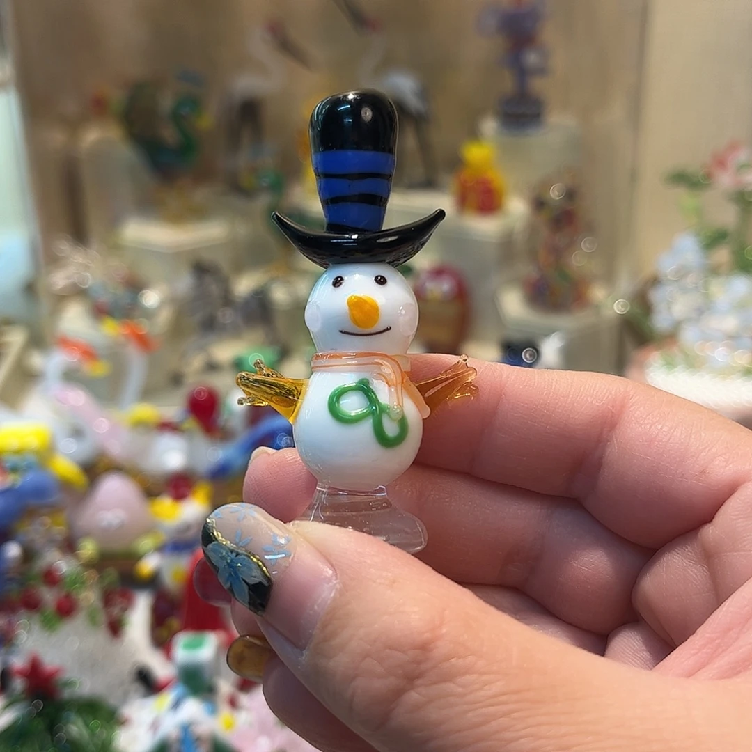 琉璃手工艺品雪人