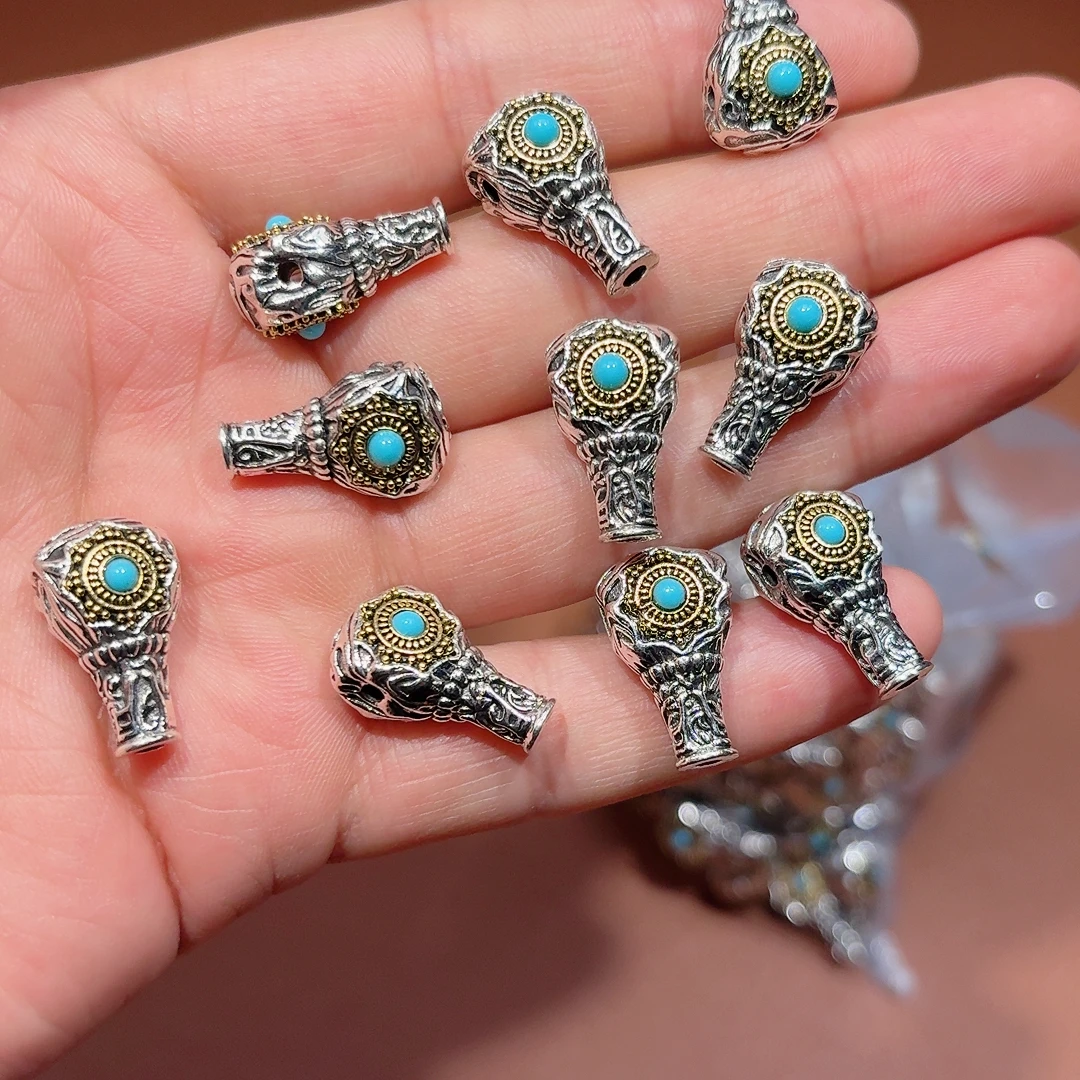 73号西施壶太阳花三通佛头，手串配饰手持脖挂108通用百搭，