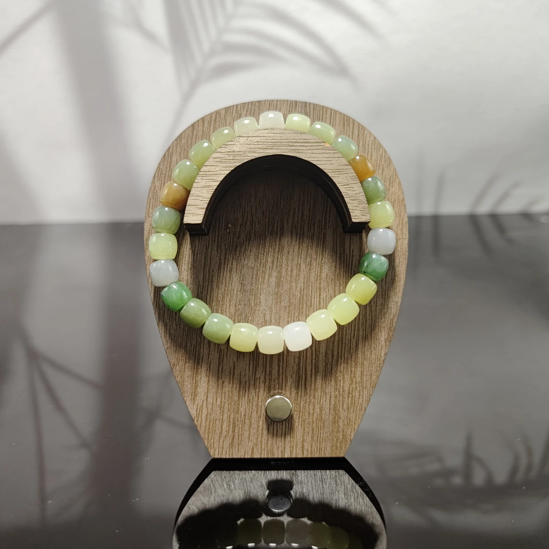 J和田玉多宝桶珠手串（卡8）0194