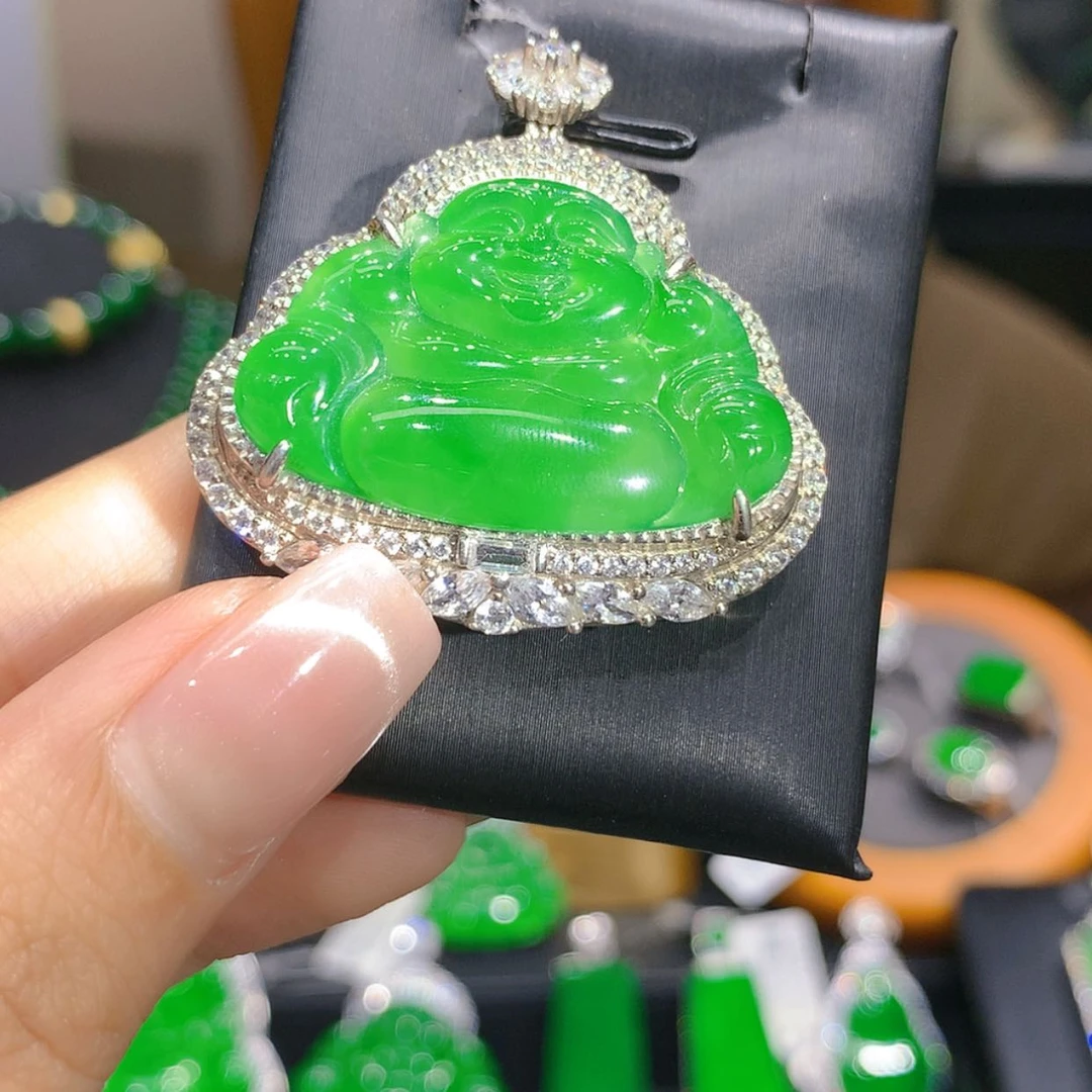 【闪购商品】颈饰银S925镶嵌翡翠5柒姐