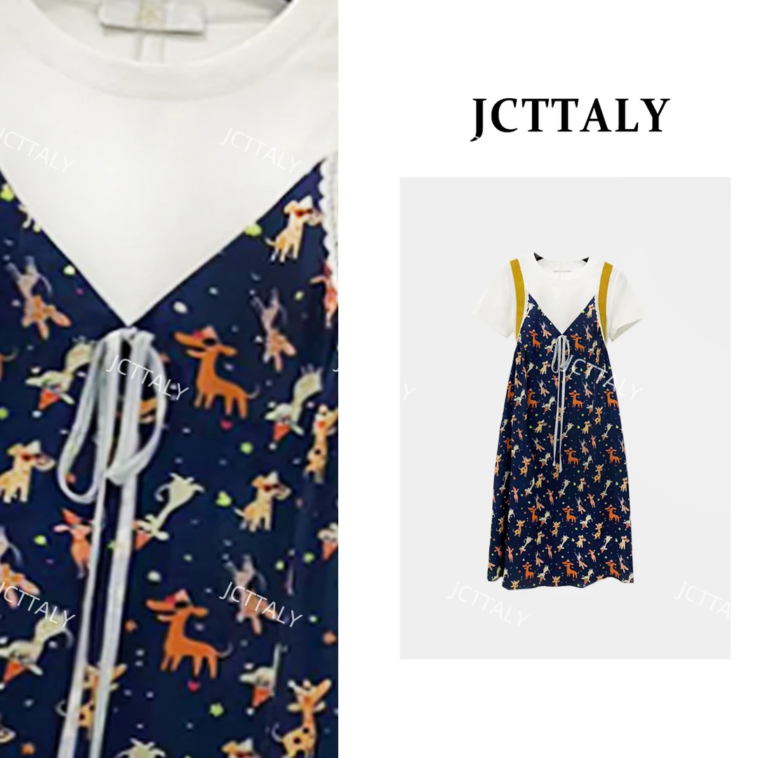 【Linda】【14】夏季休闲时尚显瘦气质减龄潮流拼接连衣裙NH-A051