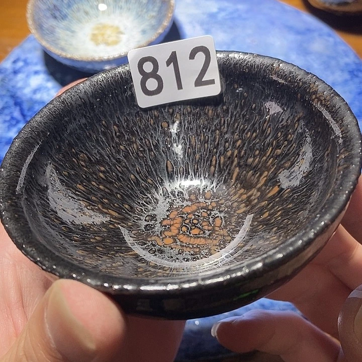 0***0茶盏建窑建盏柴烧落灰