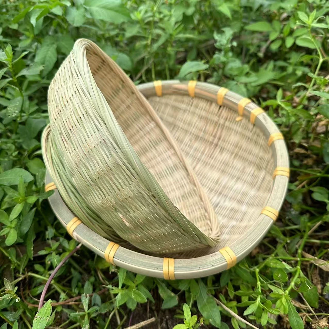 竹青编织馒头筐 洗滤水篮 水果筐 家用 厨房