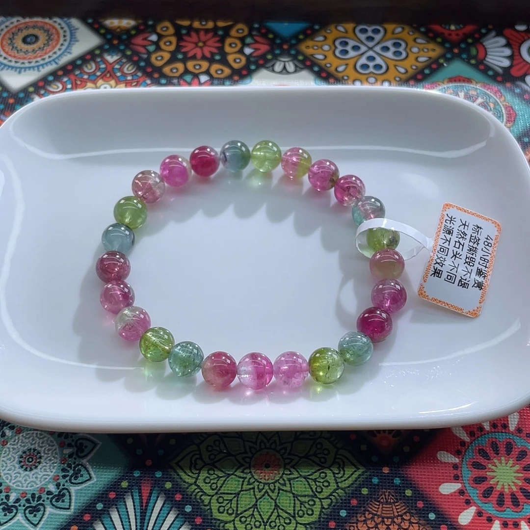 未镶嵌手链碧玺7.8mm左右