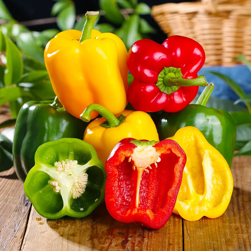 【顺丰包邮】山东五彩椒水果椒新鲜现摘（净重3斤）营养生吃辣椒