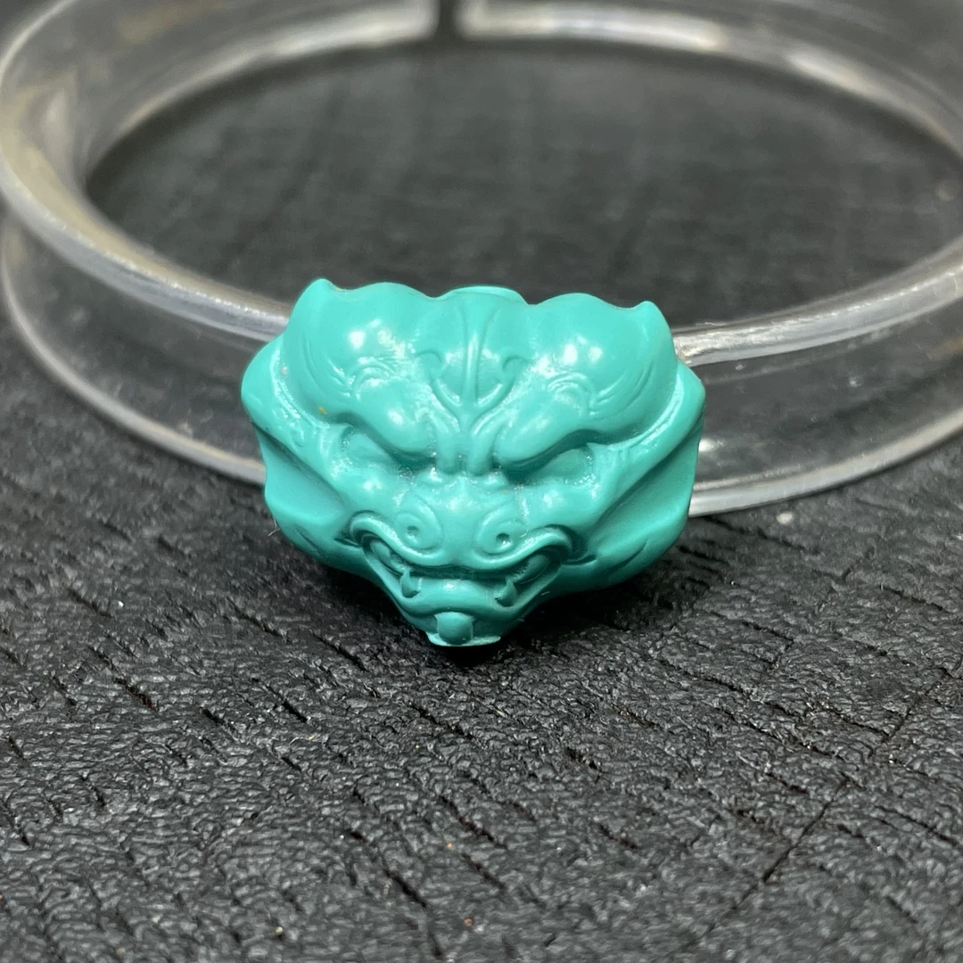 3812蒙松兽面背云手工苏工雕刻立体配饰配串神器配椰蒂猴头