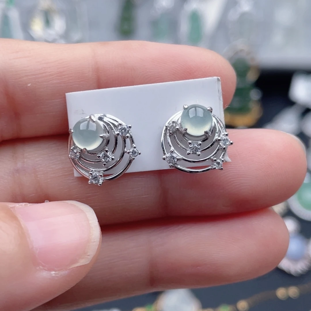 翡翠银S925镶嵌吊坠(不含链)
