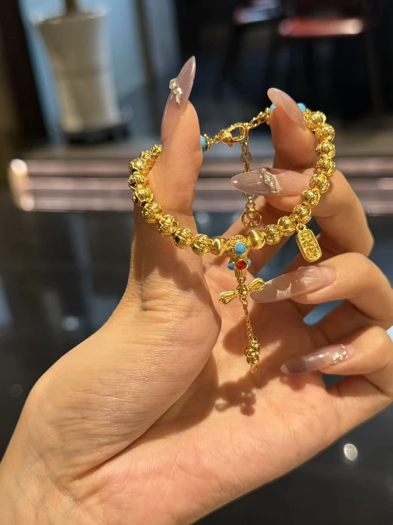 东方简珠宝S3668 百福珠金刚杵手链