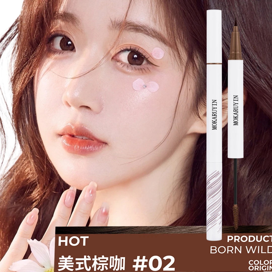 【KK推荐】立体双头定型水眉笔极细笔尖防水持久定型不脱妆不晕染