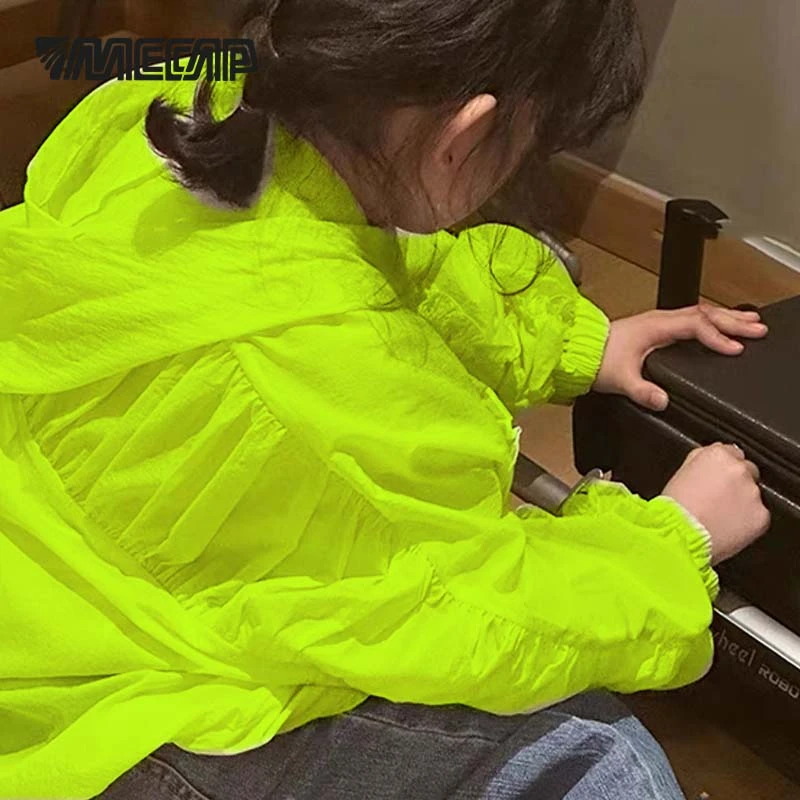 抽褶轻薄外套 多巴胺配色 甜酷