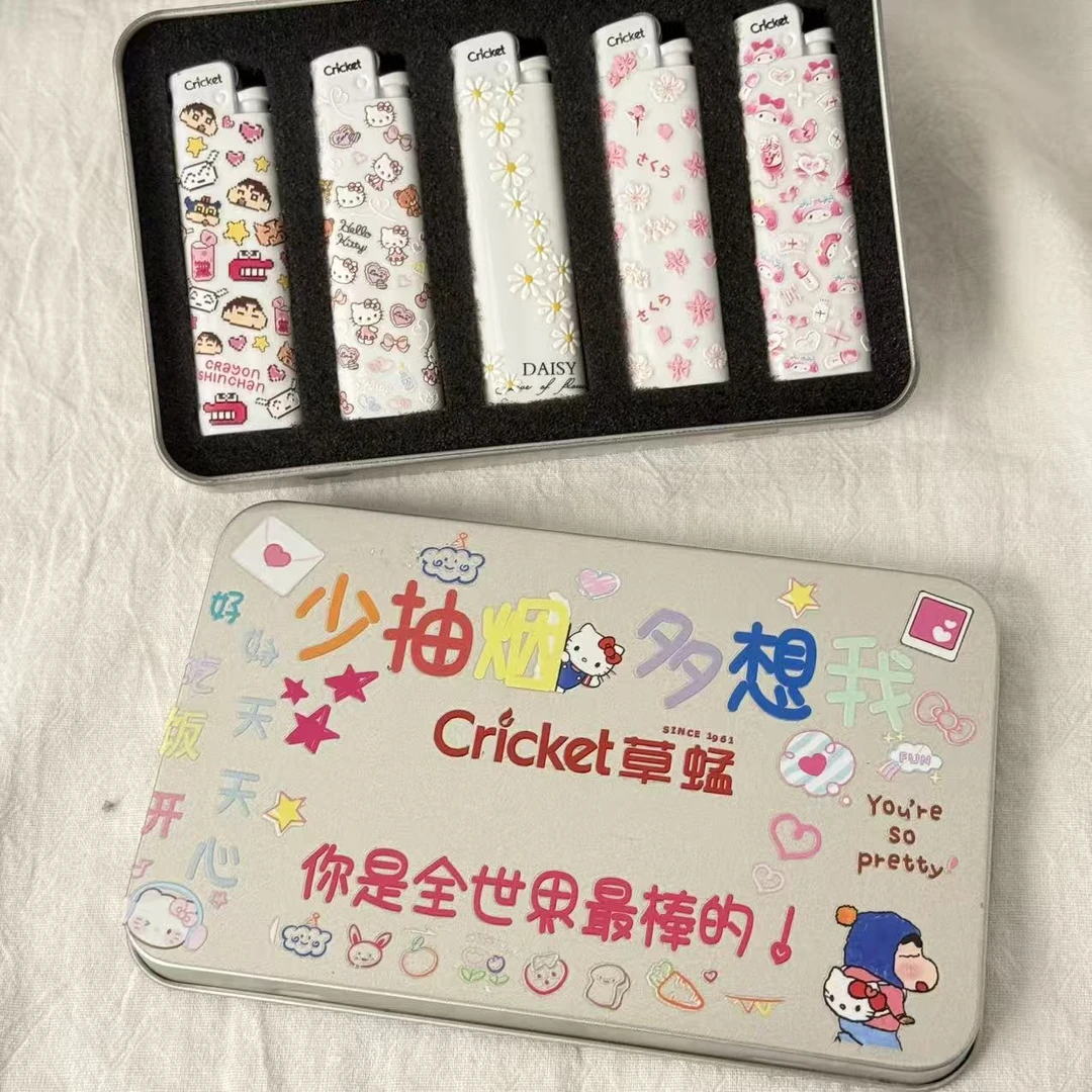 草蜢正版cricket创意高颜值可爱kt猫女生打火机个性防爆送礼物
