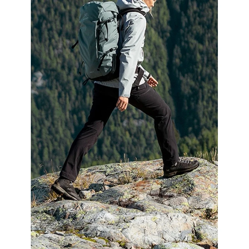 XX茑GAM秋冬立体剪裁加绒防风防水软壳长裤通勤运动休闲长裤HB160