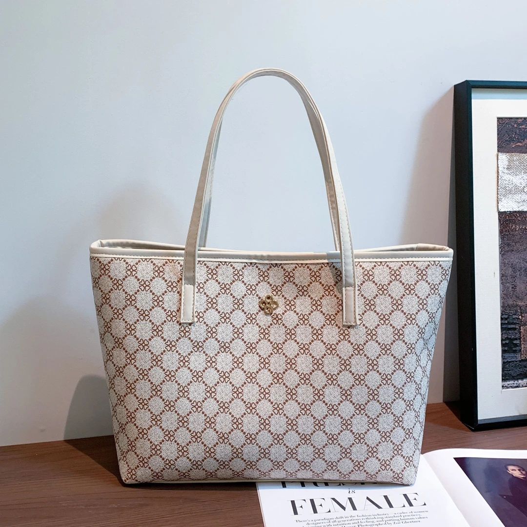 无肩带便携式单肩包肩包大容量包托特包休闲轻奢女士单肩气质