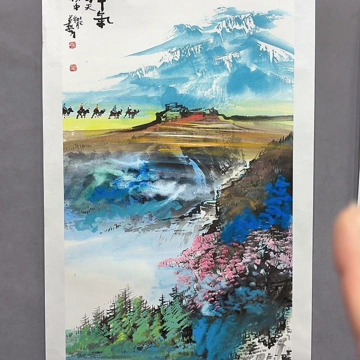 国画亲笔手绘放心去藏